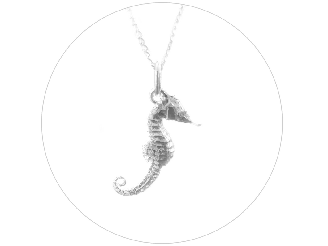 Hippocampus Pendant Hyper Realistic Silver .925 Exclusive Design by NECORA