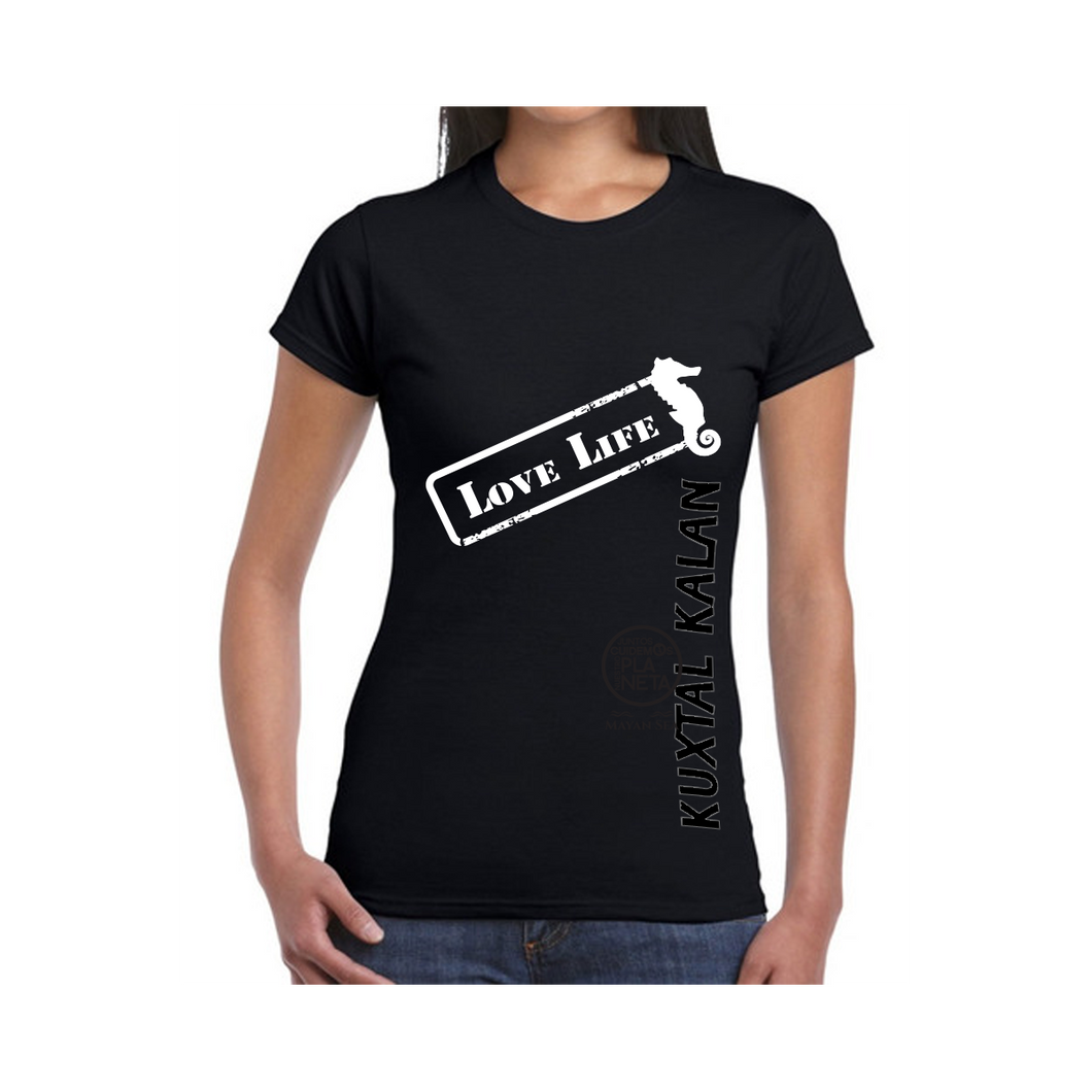 T-shirt Love Life Dama